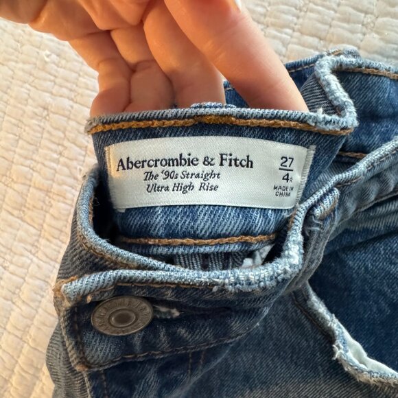 Abercrombie & Fitch Blue Straight Leg Jeans - Picture 2 of 4